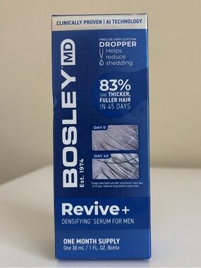 BosleyMD Revive + Densifying Hair Regrowth Serum for Men 1 fl oz NEW Open Box